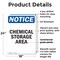 Signmission Chemical Storage Area OSHA Notice Sign, Plastic, 18in W x 24in L, 2PK OS-2PACK-NS-P-1824-V-10570 - alternate 7
